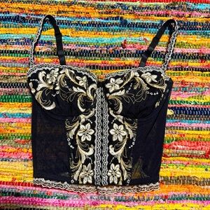 Vintage 1999 Victoria’s Secret Black Lace Bustier – 34C